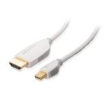 Cable Matters Gold Plated Mini DisplayPort Thunderbolt8482 Port Compatible to HDTV Cable in White 3 Feet