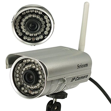 Vktech Sricam AP003 Wifi Webcam Wireless Outdoor Network Waterproof IP Camera (Silver)