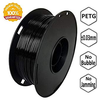 NovaMaker 3D Printer Filament - Black 1.75mm PETG Filament, PETG 1kg(2.2lbs), Dimensional Accuracy  /- 0.03mm