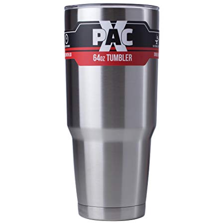 X-PAC 64oz Double Vacuum Wall Tumbler With Lid (64 oz, Stainless)