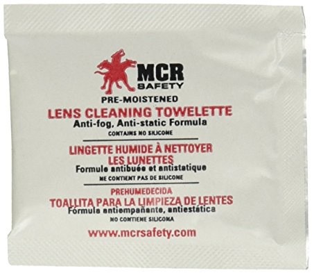 MCR Safety LCT Anti-Fog Anti-Static Lens Cleaning Towelette - 100 Wipes
