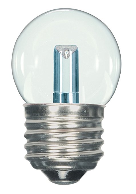 Satco S9160 LED S11 Clear 2700K Medium Base Light Bulb, 1.2W