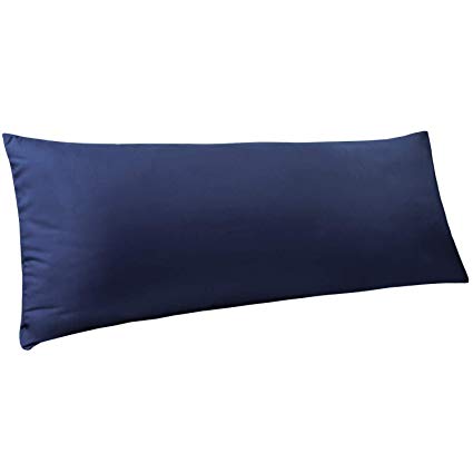 NTBAY Body Pillow Cover, Pillowcases, 100% Brushed Microfiber, Soft and Cozy, Envelope Closure, for Adults Pregnant Women, 20" x 54", Navy