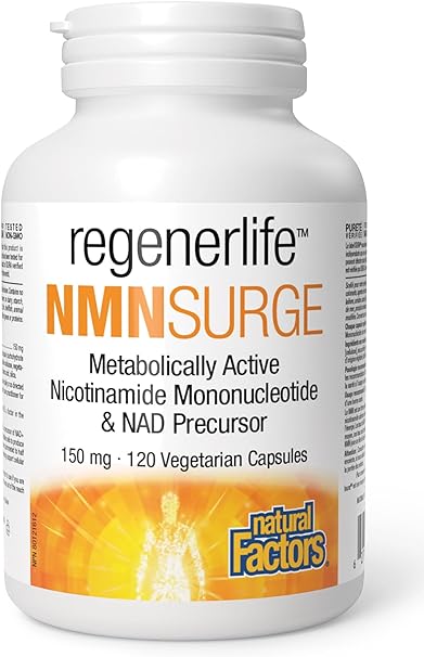 NMNSURGE Regenerlife - Metablically Active 150 mg, 120 Capsules