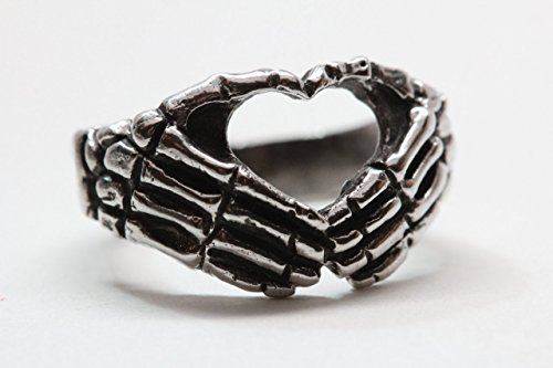 Skeleton hands ring I heart you sign ring love you to death Blue Bayer Design NYC