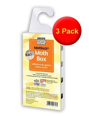VALUE PACK 3x Natural Mottlock Moth Traps - Best Catch Rate Moth Traps for Clothes Moths on the Market!