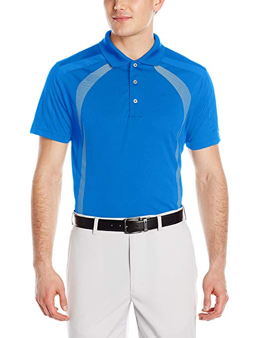 PGA TOUR Men's Golf Performance Short Sleeve Classic Skeletal Polo Shirt