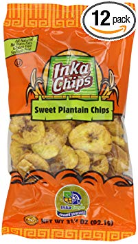 Inka Crops Inka Chips, Sweet Plantain, 3.25 Ounce (Pack of 12)