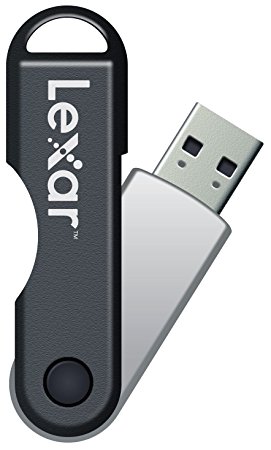 Lexar JumpDrive TwistTurn 16GB USB Flash Drive LJDTT16GABNL (Black/Silver)