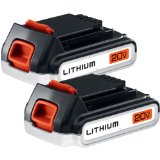 Black and Decker LBXR20-OPE2 20-Volt Lithium Ion Cordless 2-Pack  Battery
