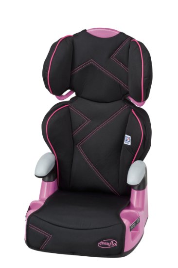 Evenflo AMP High Back Car Seat Booster, Pink Angles