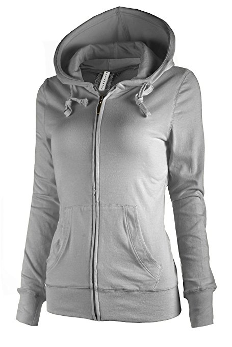 Ollie Arnes Women's Casual Thermal Knitted OR Cotton Zip-Up Hoodie Jacket
