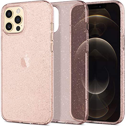 Spigen Liquid Crystal Glitter Designed for iPhone 12 Pro Max Case (2020) - Rose Quartz