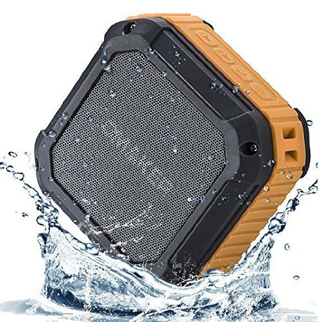 Omaker M4 Portable Bluetooth 4.0 Speaker with 12 Hour Playtime for Outdoors/Shower (Orange)