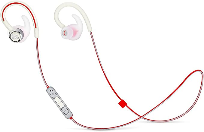 JBL Reflect Contour 2 Wireless Sport in-Ear Headphones with Three-Button Remote and Microphone - White