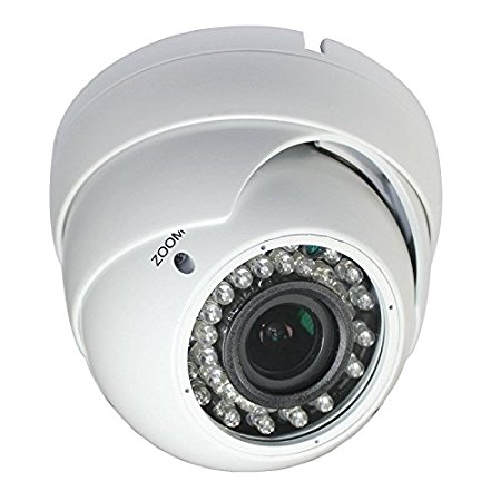 iPower Security SCCAMCVI09 Indoor Outdoor HD-CVI 2.0MP 1080p Dome Security Camera (White)