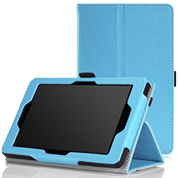 MoKo Case for Fire HD 6 - Slim Folding Cover for Amazon Kindle Fire HD 6 Inch 2014 Tablet, Light BLUE