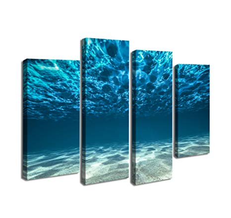 S71138 Canvas Print Wall Art Blue Ocean Sea Print Paintings for Home Wall Office Decor