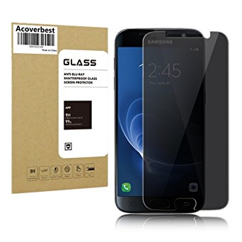 Galaxy S7 Privacy Glass Screen Protector Full Coverage ,Acoverbest Tempered Glass for Samsung Galaxy S7 [9H Hardness][Anti-Scratch][Bubble Free][Ultimate Clarity]