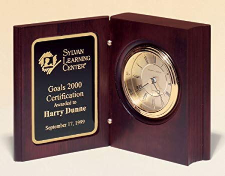 Book Clock with Free Engraving (Customize Now)