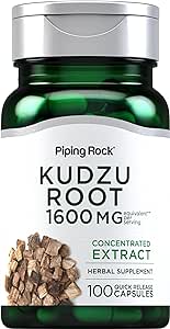 Piping Rock Kudzu Root Capsules 1600 mg | 100 Count | Extract Pills | Non-GMO, Gluten Free Supplement