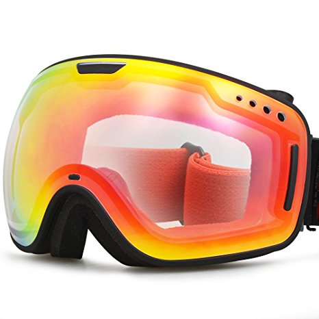 ZIONOR Lagopus Ski Snowboard Goggles UV Protection Anti-fog Snow Goggles for Men Women Youth