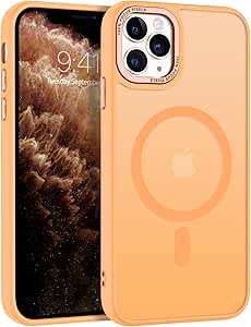 BENTOBEN for iPhone 11 Pro Case [Compatible with Magsafe] Translucent Matte Magnetic iPhone 11 Pro Phone Case Slim Thin Shockproof Bumper Women Men Protective Cover for iPhone 11 Pro 5.8", Orange