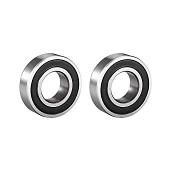 uxcell 6003-2RS Ball Bearing 17mm x 35mm x 10mm Double Sealed 180103 Deep Groove Bearings High Carbon Steel Z1 (Pack of 2)