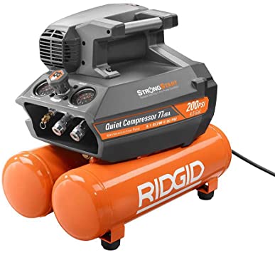 RIDGID 200 psi 4.5 Gal. Electric Quiet Compressor (Orange)