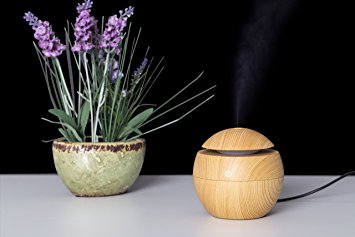 Classic Wooden Mist Humidifier   Aroma Diffuser-6 Color Cozy LED Lights, Aromatherapy Essential Oil Diffuser Portable Ultrasonic Cool Mist Aroma Humidifier with Color LED Lights by Wasserstein