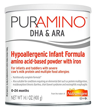 PurAmino Hypoallergenic Amino Acid Based Formula with Iron Powder - 14.1 oz Powder Can