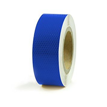 Abrams 2" in x 150' ft Diamond Pattern Trailer Truck Conspicuity DOT Class 2 Reflective Safety Tape - Blue
