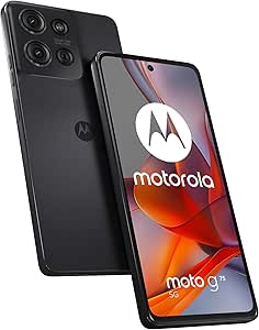 moto g75 5G (8/256GB, display 6.78" FHD  120Hz, 50MP 8MP Sensore antisfarfallio, Qualcomm Snapdragon 6 Gen 3, selfie 16MP, 5000mAh, ricarica rapida 30W, Android 14), Charcoal Grey