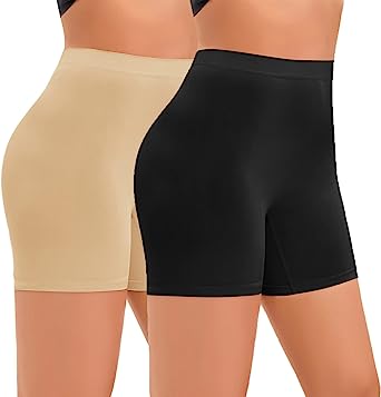 Lelinta Slip Shorts For Women Under Dresses Seamless Anti Chafing Boyshorts Panties Tummy Control Underwear Bike Shorts
