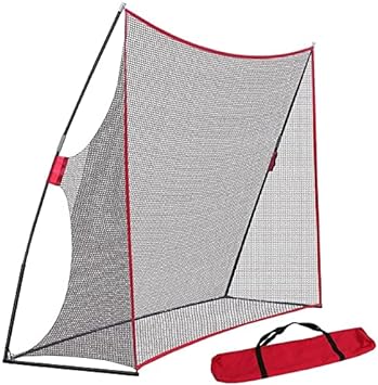 Golf Practice Net, FOME 10FTx7FT Heavy Duty Golf Net Bundle Golf Hitting Net Golf Training Net Indoor Outdoor Portable Golf Nets for Backyard with Carry Bag