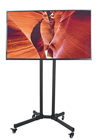 VIVO TV Cart for LCD LED Plasma Flat Panels Stand with Wheels Mobile fits 32" to 65" (STAND-TV01A)