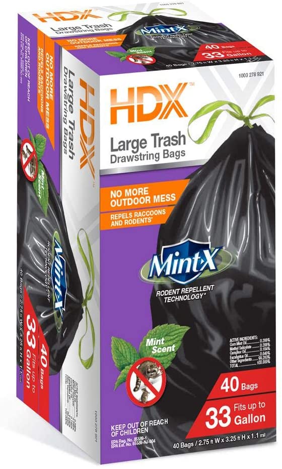 33 Gal. Rodent Repellent Trash Bags (40-Count)