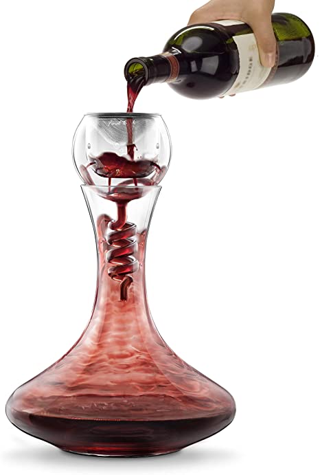 Final Touch - Twister Glass Aerator & Decanter Set - Boxed - Wine Oxygenation Set