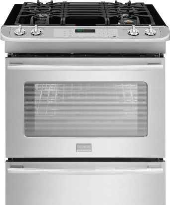 Frigidaire FPGS3085PF Professional 30" Stainless Steel Gas Slide-In Sealed Burner Range - Convection