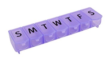 Apex 7-Day Ultra Bubble-Lok Pill Organizer (XL, Translucent Purple)