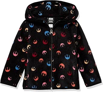 Amazon Essentials Disney | Marvel | Star Wars | Princess Girls and Toddlers' Polar Fleece Full-Zip Hoodie Jackets