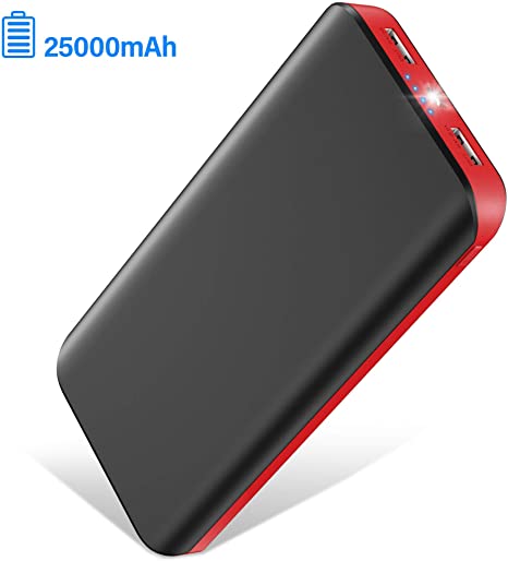 Portable Charger,Power Bank LBell Battery Pack 25000mAh Huge Capacity External Battery 2 USB Ports with LED Flashlight Portable Phone Charger for iPhone 11 XS X 8 Plus Samsung S10 Android Phone iPad