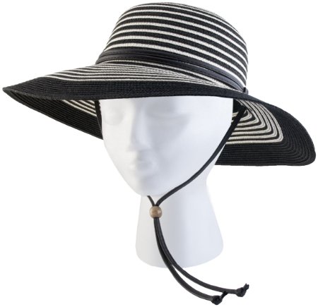 Sloggers Braided Wide Hat, Black White