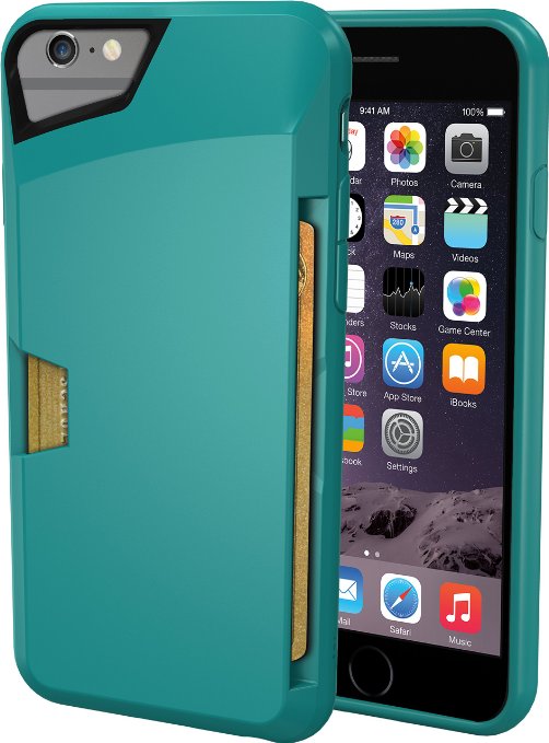 iPhone 66s Wallet Case - Vault Slim Wallet for iPhone 66s 47 by Silk - Ultra Slim Protective Phone Cover Pacific Green