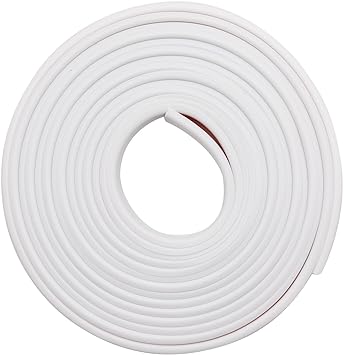 Hoypeyfiy Furniture Edge Protector Veneers Table Countertop Edge Protective Strip Self-Adhesive Shelf Chair Edge Tape 5m0 16/18/20/25mm (18mm White)