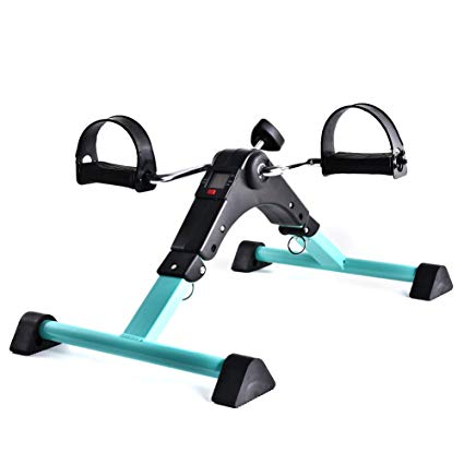 B BAIJIAWEI Portable Pedal Exerciser - Under Desk Exercise Machine - Arm & Leg Exercise Peddler - Folding Low impact Exercise Bike for Seniors and Elderly