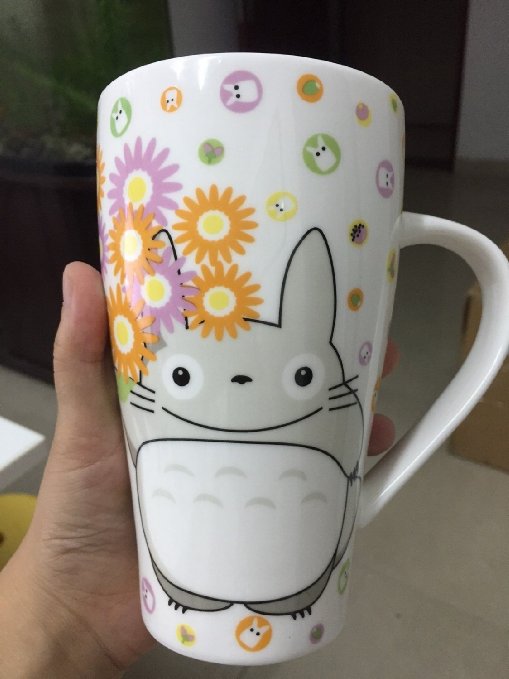 Totoro Mug With Silicone Lid (Color White)