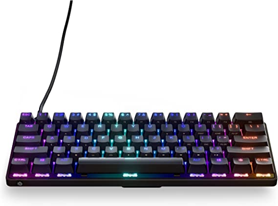 New SteelSeries Apex 9 Mini – HotSwap Optical Mini Keyboard – 60% Compact Design – Optical Switches – RGB Customization – Aluminum Alloy Frame – Double Shot PBT Keycap