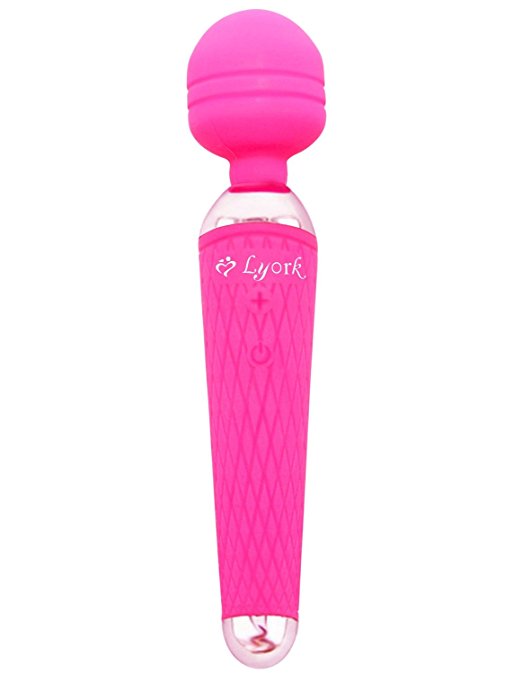 Mini Vibrator Wand Massager, Water Resistant 10 Powerful Multi-Speed Cordless [USB Rechargeable] for Women - Pink