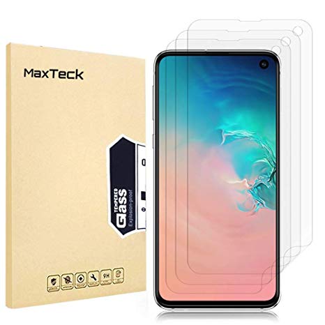 MaxTeck Samsung Galaxy S10e Screen Protector, [3 Pack][No Lifted Edges][Full Coverage] HD Clear Liquid Skin Soft TPU Film Screen Protector Cover for Samsung Galaxy S10e (2019)
